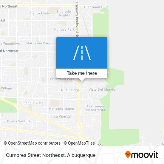 Mapa de Cumbres Street Northeast