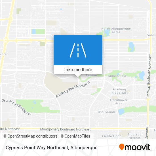 Cypress Point Way Northeast map