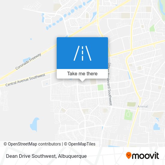Dean Drive Southwest map
