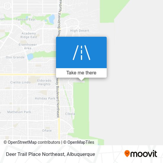 Deer Trail Place Northeast map