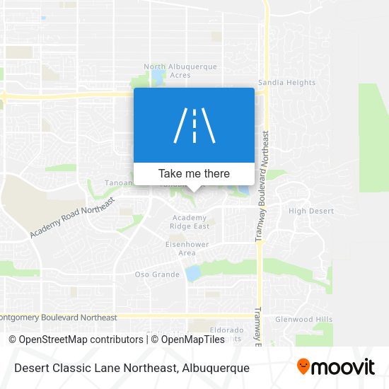 Mapa de Desert Classic Lane Northeast