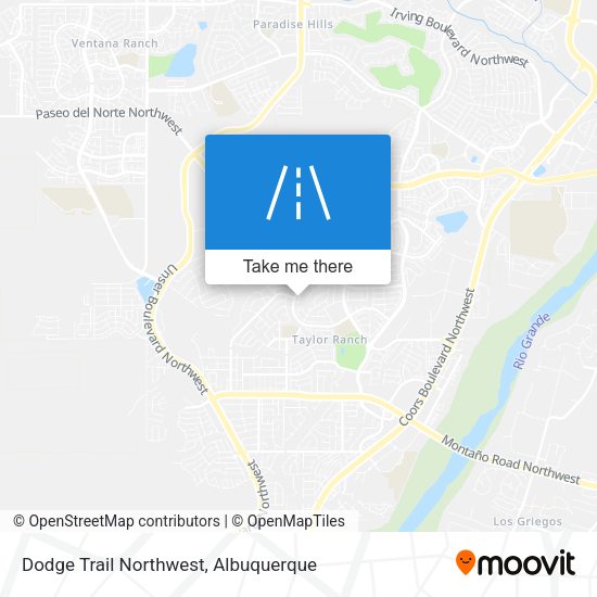 Dodge Trail Northwest map