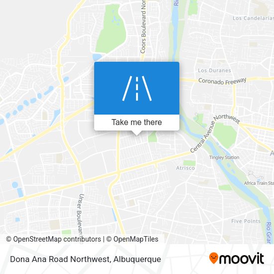 Dona Ana Road Northwest map
