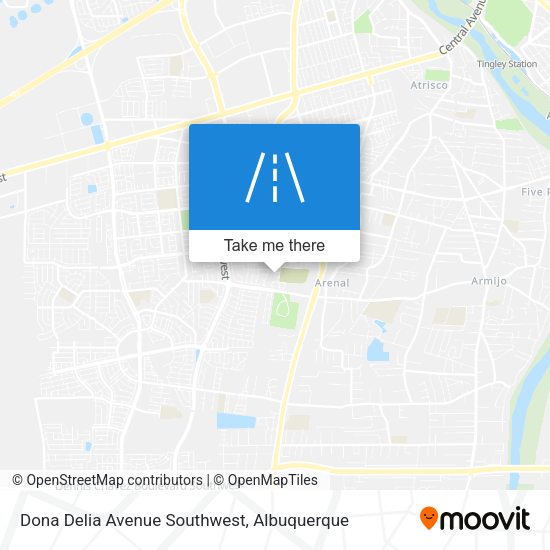 Dona Delia Avenue Southwest map