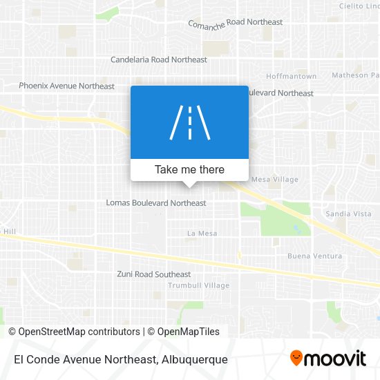El Conde Avenue Northeast map