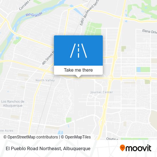 El Pueblo Road Northeast map