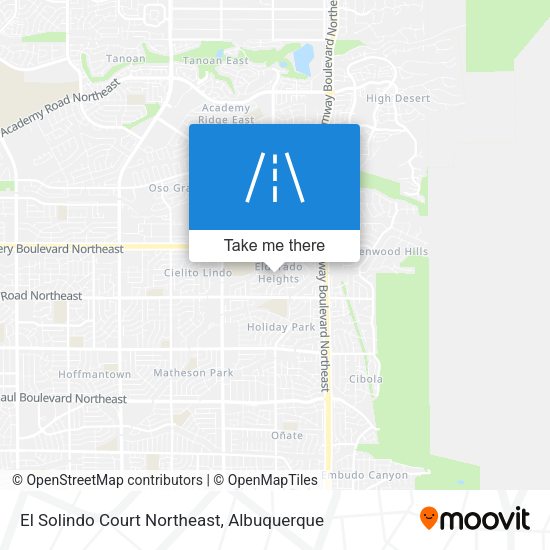 Mapa de El Solindo Court Northeast