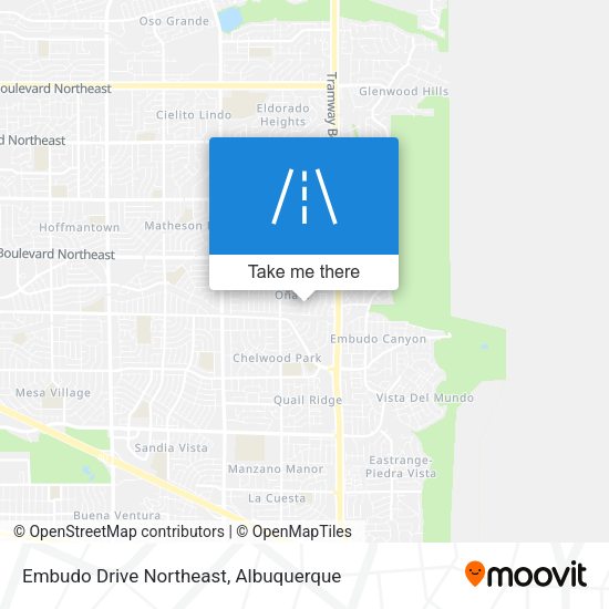 Embudo Drive Northeast map