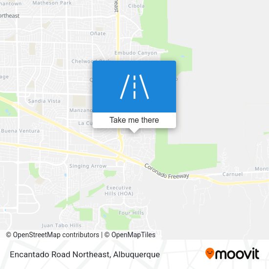 Encantado Road Northeast map