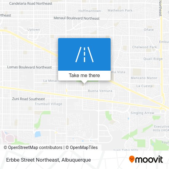 Erbbe Street Northeast map
