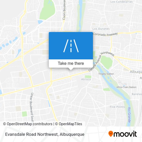 Evansdale Road Northwest map