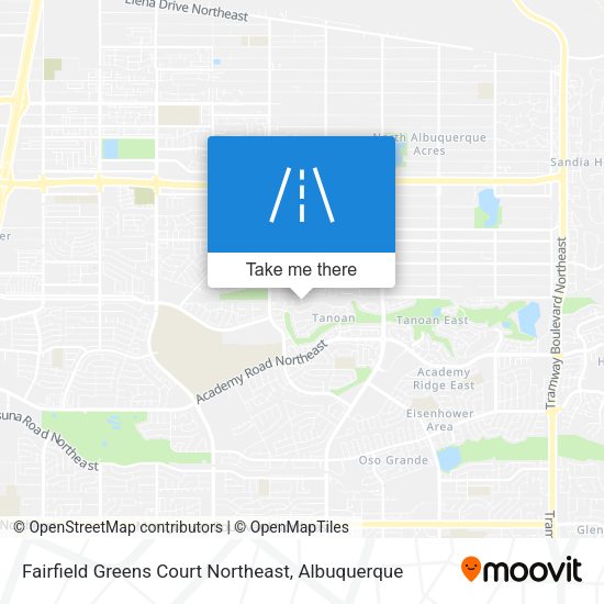Mapa de Fairfield Greens Court Northeast