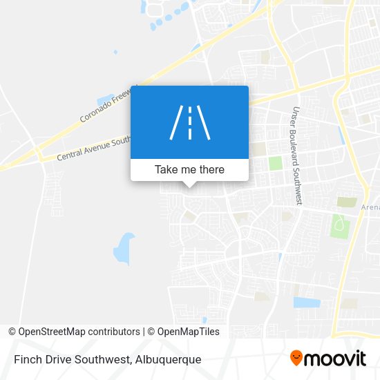 Finch Drive Southwest map