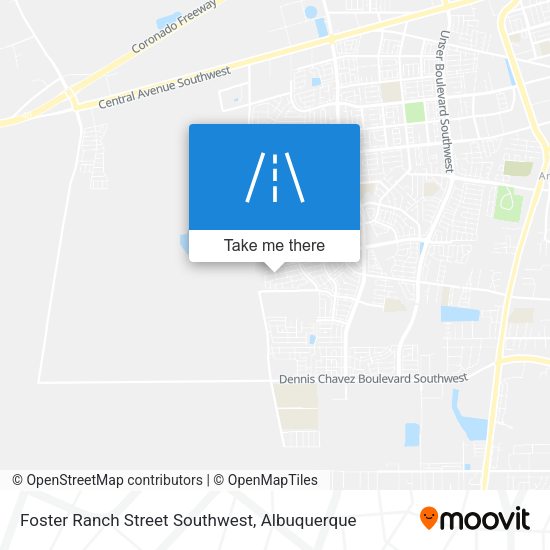 Foster Ranch Street Southwest map