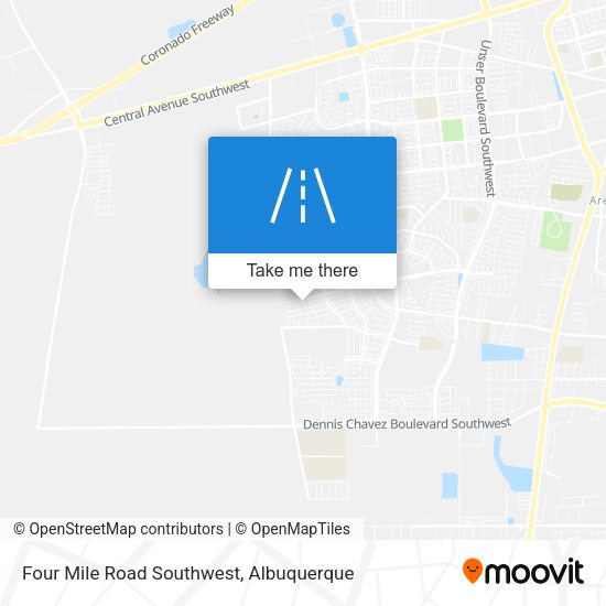 Four Mile Road Southwest map