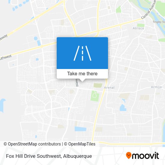 Mapa de Fox Hill Drive Southwest