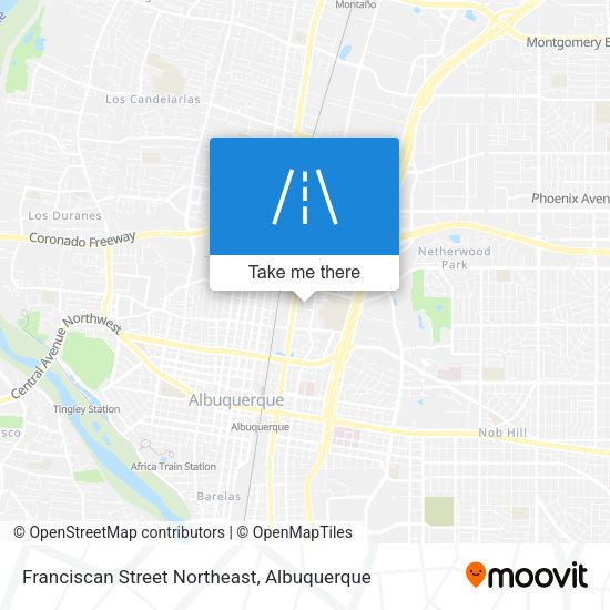 Franciscan Street Northeast map