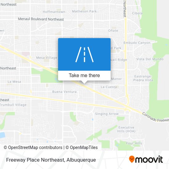Freeway Place Northeast map