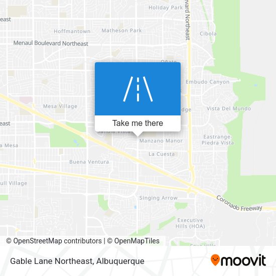 Gable Lane Northeast map
