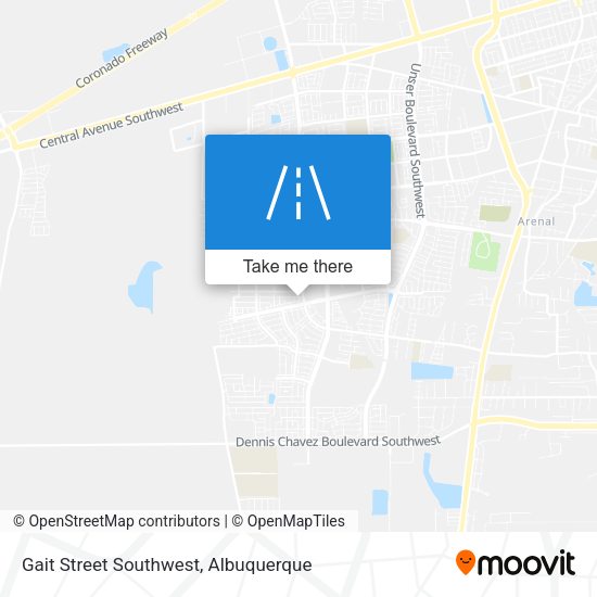 Gait Street Southwest map