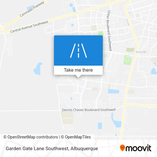Garden Gate Lane Southwest map