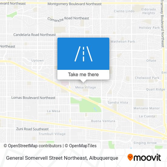 Mapa de General Somervell Street Northeast