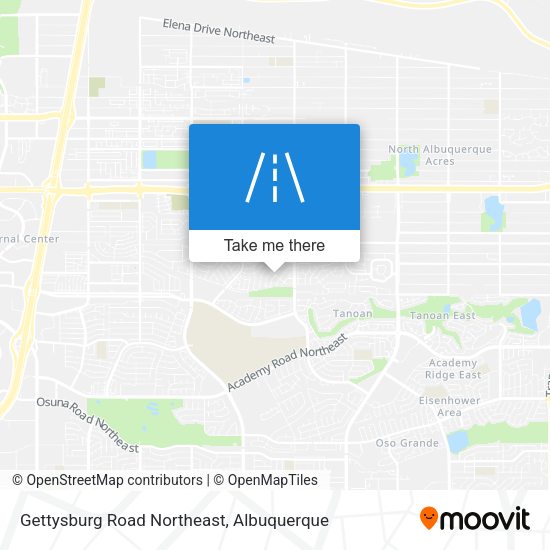 Gettysburg Road Northeast map