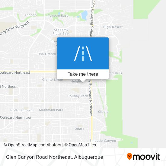 Glen Canyon Road Northeast map