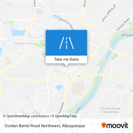 Golden Barrel Road Northwest map
