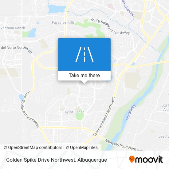Golden Spike Drive Northwest map