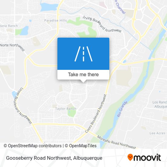 Gooseberry Road Northwest map