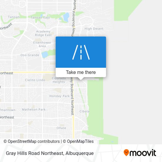 Gray Hills Road Northeast map