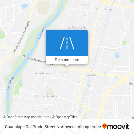 Guadalupe Del Prado Street Northwest map