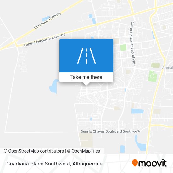 Mapa de Guadiana Place Southwest