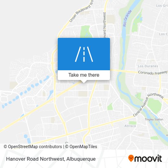 Hanover Road Northwest map