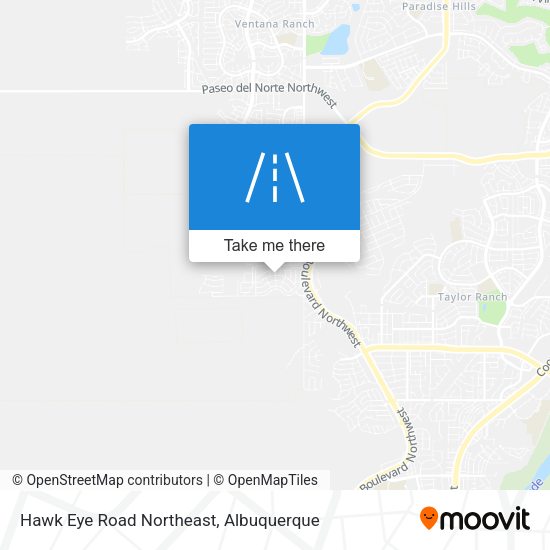 Mapa de Hawk Eye Road Northeast