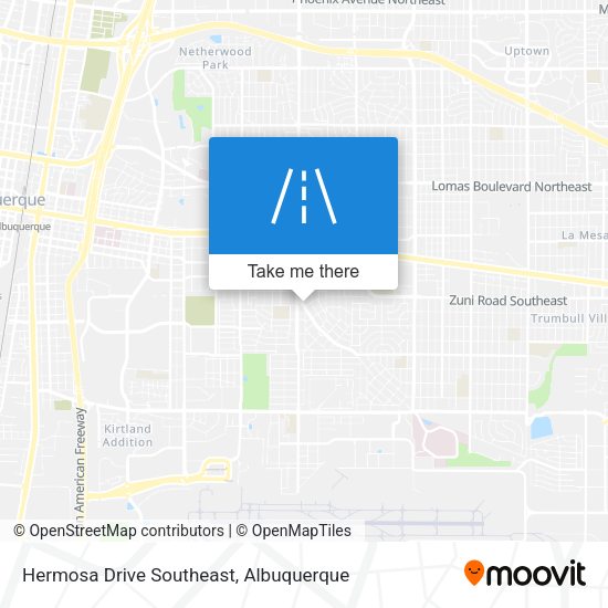Hermosa Drive Southeast map
