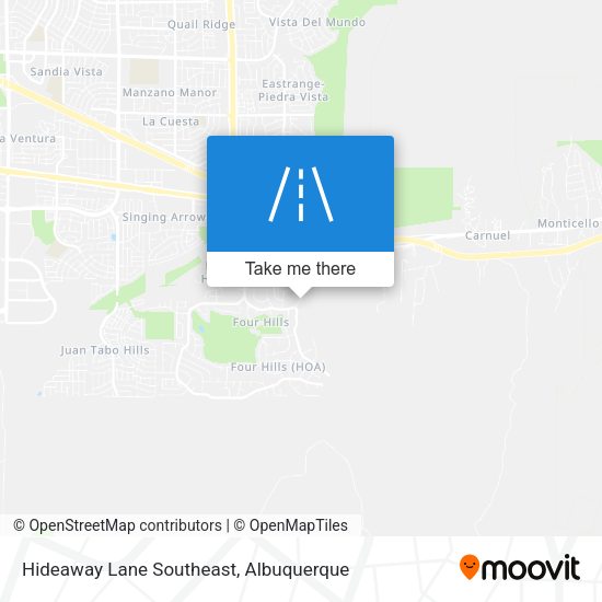 Hideaway Lane Southeast map