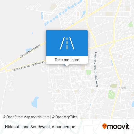Hideout Lane Southwest map