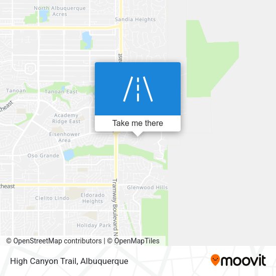 High Canyon Trail map