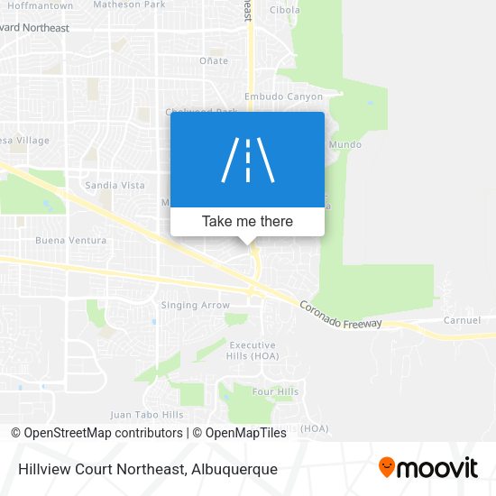 Mapa de Hillview Court Northeast