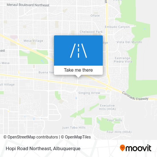 Mapa de Hopi Road Northeast