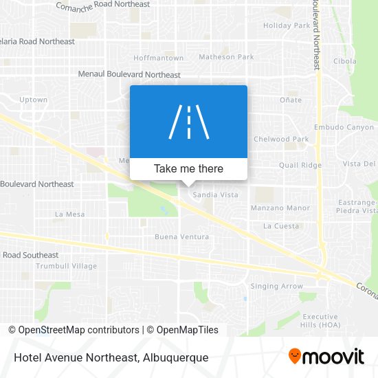 Hotel Avenue Northeast map