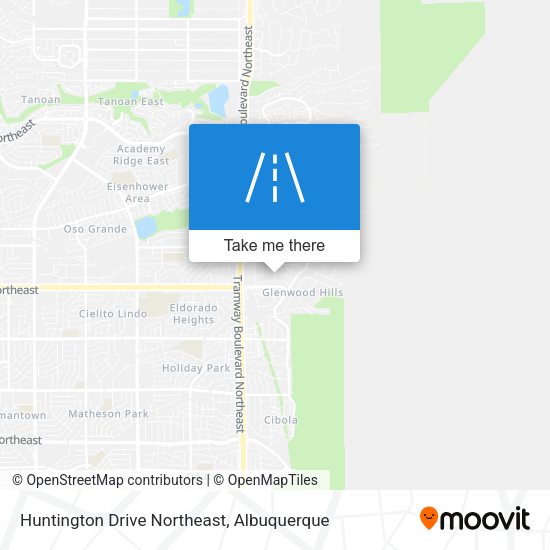 Huntington Drive Northeast map