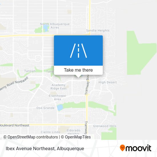 Ibex Avenue Northeast map