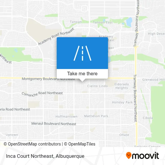 Inca Court Northeast map