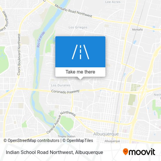 Indian School Road Northwest map