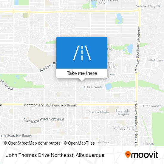 John Thomas Drive Northeast map