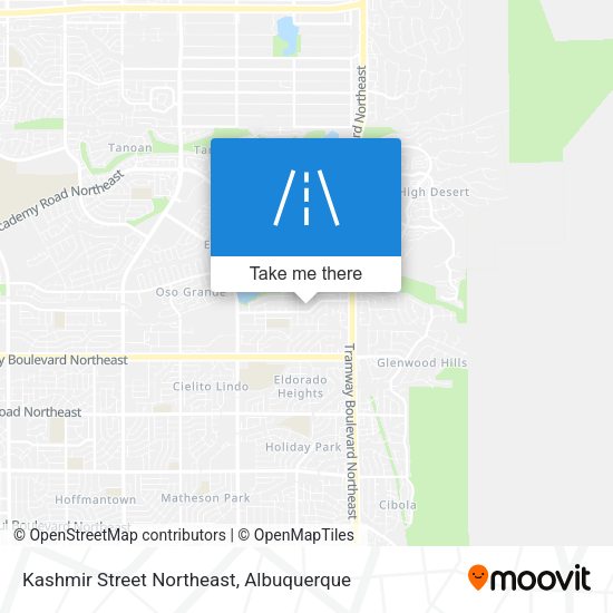 Mapa de Kashmir Street Northeast