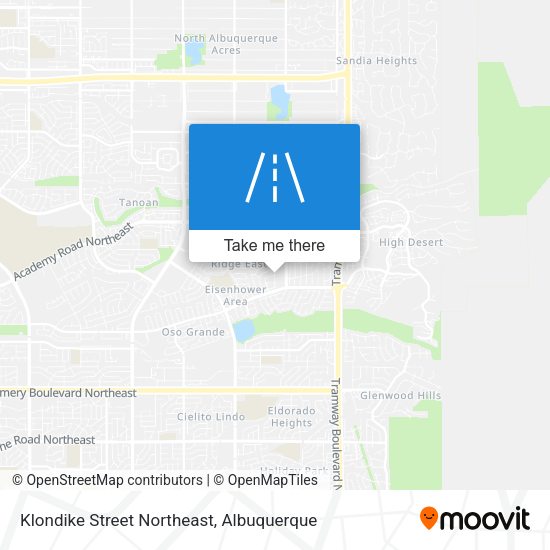 Mapa de Klondike Street Northeast